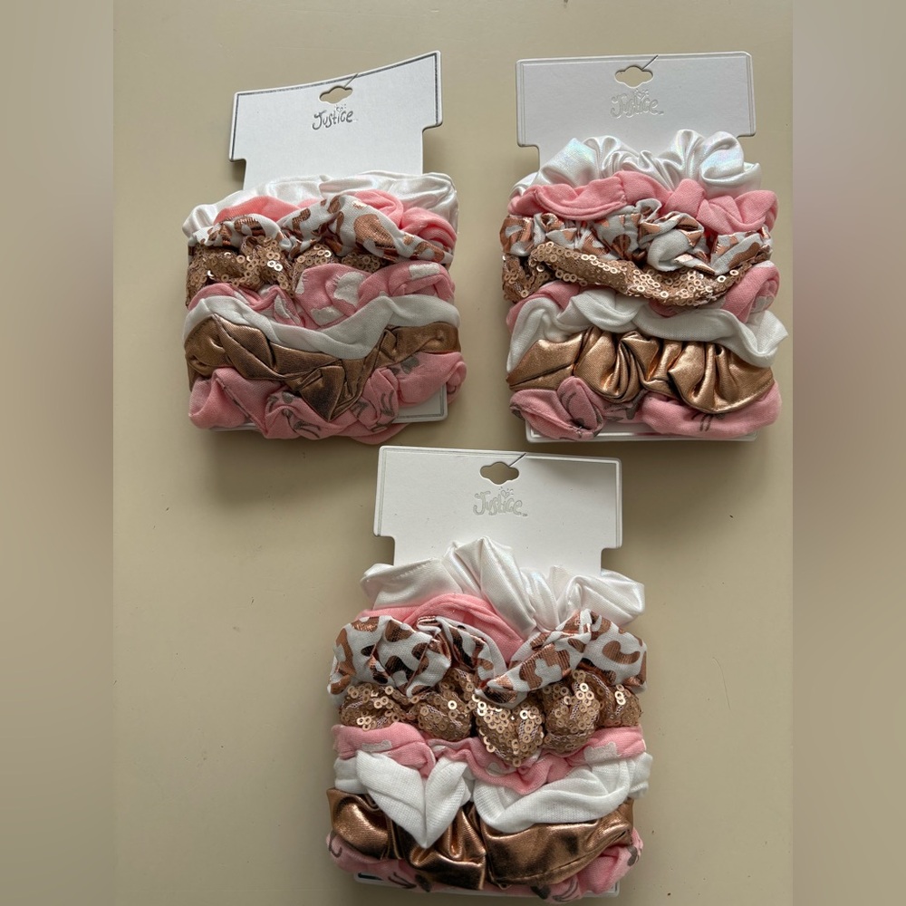 3 pack Justice scrunchie sets brand new